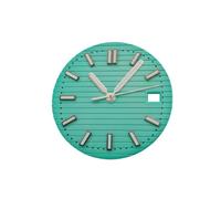 ROUHO Cadran Motif Teck 30.5mm, Une Face de Garde-Temps Lumineuse Couronne 3h avec Date Mod pour Seiko NH35 NH36 Movement-C4