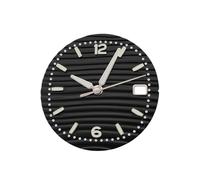 ROUHO Cadran Motif Vague 30.5mm, Une Face de Garde-Temps Lumineuse Couronne 3h avec Date Mod pour Seiko NH35 Movement-F19