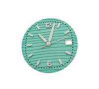 ROUHO Cadran Motif Vague 30.5mm, Une Face de Garde-Temps Lumineuse Couronne 3h avec Date Mod pour Seiko NH35 Movement-F16