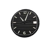 ROUHO Cadran Motif Vague 30.5mm, Une Face de Garde-Temps Lumineuse Couronne 3h avec Date Mod pour Seiko NH35 Movement-F3