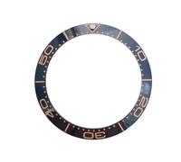ROUHO Céramique Lunette de Montre, Insert Rechange, Anneau Poli Incrustation Façade Composant pour Omega Seamaster 300M-A6 38 * 30.7mm