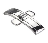 ROUHO Durable Acier Inoxydable Pliante Montre Boucle Facile Libération Double Presse Papillon Boucle Déployante pour Longines La Grande-5 * 17mm