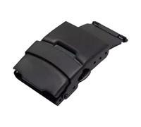 ROUHO Durable Bracelet Montre Boucle Déployante Acier Inoxydable Double Bouton Poussoir Papillon Fermoir Déployant pour Casio EF/EFR/MTP-Noir 18mm