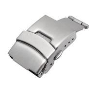 ROUHO Durable Bracelet Montre Boucle Déployante Acier Inoxydable Double Bouton Poussoir Papillon Fermoir Déployant pour Casio EF/EFR/MTP-Argent 20mm