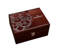 ROUHO Étui Montre en Bois Marron Boîte Vitrine Montre Support Bracelet Seul Intérieur Crème Emballage Extérieur pour Audemars Piguet Jules-Audemars