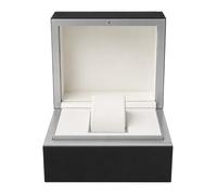 ROUHO Étui Montre en Cuir Boîte Montre Individuelle avec Support Rembourré et Intérieur Lisse Bouton Pression Base Compacte pour IWC Pilot’s Watches