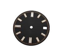 ROUHO Face de Montre Baguette Élégante, Une Plaque Cadran Soleillé 28.5mm Horlogerie pour Seiko NH35 NH36 Movement-G1