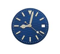 ROUHO Face de Montre Texturée Géométrique, Une Plaque Cadran Lumineuse 28.5mm Modification Horlogerie pour Miyota 8215 ETA 2824-2 ETA 2836-2 Movement-C5