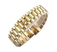 ROUHO Fermoir Déployant Bracelet de Montre Homme Solide Acier Inoxydable Bracelet Montre Accessoires pour Rolex-Or 13mm