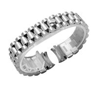 ROUHO Fermoir Déployant Bracelet de Montre Homme Solide Acier Inoxydable Bracelet Montre Accessoires pour Rolex-Argent 21mm