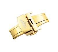 ROUHO Fermoir Déployant de Montre en Acier, Boucle Papillon avec Libération par Poussoir pour Longines Master Conquest Presence-B1 16mm