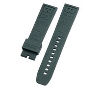 ROUHO Flexible Caoutchouc Bracelet Montre Remplacement Anti-Transpiration Sangle Montre pour Breitling Superocean Blackbird-Vert 20mm