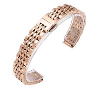 ROUHO Homme Femme Acier Inoxydable Bracelet de Montre Boucle à Libération Rapide Bracelet Montre pour Armani AR11632 AR1926 AR11244-Or Rose 21mm