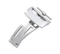 ROUHO Hommes Bracelet Montre Pliant Boucle, Acier Inoxydable Fermoir Déployant Montre Boucle pour AP Audemars Piguet-Argent 20mm