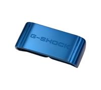 ROUHO Métal Gardien Loop Bracelet Montre, Ajustable Bracelet Montre Porte-Fermoir pour Casio G-Shock GA100 GG-1000 GX-56 GW-9400-Bleu 18mm