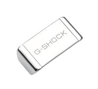 ROUHO Métal Gardien Loop Bracelet Montre, Ajustable Bracelet Montre Porte-Fermoir pour Casio G-Shock GA100 GG-1000 GX-56 GW-9400-Argent 18mm