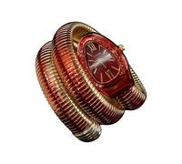 ROUHO Montre Féminine Quartz Multicolore, Métal Bracelet Enrouleur Motif Serpent-D