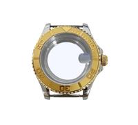 ROUHO Pièces Modding Montre 40mm Acier Inoxydable, Fond Boîtier Verre Saphir Loupe Date pour Mouvement NH35 NH36-#10