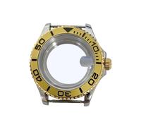 ROUHO Pièces Modding Montre 40mm Acier Inoxydable, Fond Boîtier Verre Saphir Loupe Date pour Mouvement NH35 NH36-#12