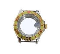 ROUHO Pièces Modding Montre 40mm Acier Inoxydable, Fond Boîtier Verre Saphir Loupe Date pour Mouvement NH35 NH36-#11