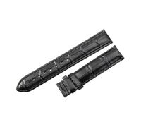 ROUHO Premium Cuir Véritable Sangle Montre Gaufré Souple Remplacement Bracelet Montre pour Tissot Le Locle T41 Couturier Carson-Noir 19mm