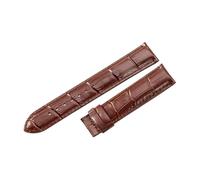 ROUHO Premium Cuir Véritable Sangle Montre Gaufré Souple Remplacement Bracelet Montre pour Tissot Le Locle T41 Couturier Carson-Marron 19mm
