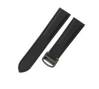 ROUHO Premium Nylon & Cuir Véritable Hybride Bracelet Montre Respirant & Confortable Remplacement Sangle Montre pour Cartier Tank Must London-Noir + Noir Boucle 18mm