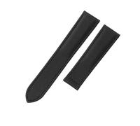 ROUHO Premium Nylon & Cuir Véritable Hybride Bracelet Montre Respirant & Confortable Remplacement Sangle Montre pour Cartier Tank Must London-Noir 18mm