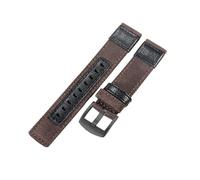 ROUHO Réglable & Robuste Tissu Tissé Sangle Montre Confortable Respirant Remplacement Nylon Bracelet Montre pour Jeep Wrangler-Marron + Noir Boucle 20mm