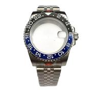 ROUHO Remplacement Boîtier Montre Insert Lunette, 40mm 316L Acier Inoxydable Kit Bracelet Boîtier Montre pour Rolex-B Convient pour Mouvement 8215