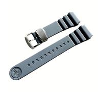 ROUHO Silicone Bracelet Montre Homme Sport, Remplacement Bande Montre Accessoires pour Seiko Prospex SPR007 Abalone Sumo Tuna-Gris 22mm