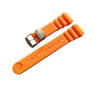 ROUHO Silicone Bracelet Montre Homme Sport, Remplacement Bande Montre Accessoires pour Seiko Prospex SPR007 Abalone Sumo Tuna-Orange 20mm