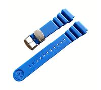 ROUHO Silicone Bracelet Montre Homme Sport, Remplacement Bande Montre Accessoires pour Seiko Prospex SPR007 Abalone Sumo Tuna-Bleu 22mm
