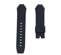 ROUHO Silicone Bracelet Montre Sport, Antitranspirant Caoutchouc Bande Montre pour Tissot PRC 100 1835 T111417-Noir