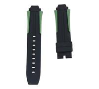 ROUHO Silicone Bracelet Montre Sport, Antitranspirant Caoutchouc Bande Montre pour Tissot PRC 100 1835 T111417-Vert