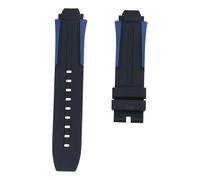ROUHO Silicone Bracelet Montre Sport, Antitranspirant Caoutchouc Bande Montre pour Tissot PRC 100 1835 T111417-Bleu