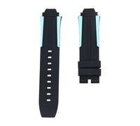 ROUHO Silicone Bracelet Montre Sport, Antitranspirant Caoutchouc Bande Montre pour Tissot PRC 100 1835 T111417-Bleu Clair