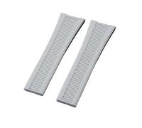 ROUHO Silicone Sangle Montre 25x13mm Côtelé Texture Étanche Caoutchouc Bracelet Montre pour Patek Philippe Nautilus 5711/5712/5980-Gris