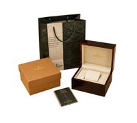 ROUHO Unique Boîte Rangement Montre Marron Étui Montre en Bois Doublure Crème Coussin Bureau Support Vitrine pour Audemars Piguet Royal Oak Offshore