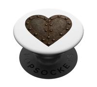 Rouillé, Rivet, cœur en Fer, Design Industriel PopSockets PopGrip Adhésif