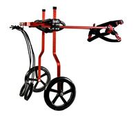 Roulant réglable à 2 Roues pour Chien,Taille M-2 pour la rééducation des Pattes arrière des Chiens handicapés,Hauteur 27-44 cm,Largeur 20-22 cm,Longueur 20-28cm