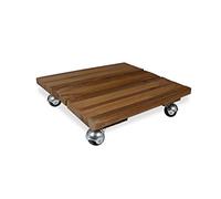 Louis Moulin Roule-Plante Bois carré 40x40 cm - Naturel - Origine France Garantie