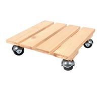 Roule Plante Carré Bois Brut Basics 30x30cm - Beige