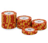 Rouleau 25 Jetons French Riviera Gold 5$