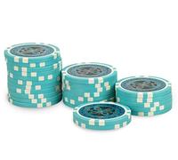 Rouleau 25 jetons Ultimate Poker Chips 50 Bleu Ciel