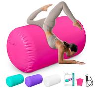 Rouleau à air comprimé pour entraînement de pom-pom girl, yoga, gym avec pompe à air manuelle à ressort arrière