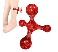 Rouleau à balles de massage - Appareil de massage portable, tissu profond, outil compact | Soulagement musculaire à quatre points, appareil de thérapie manuel pour les tensions cervicales, les maux de