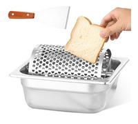 Rouleau à beurre en acier inoxydable - Roulette à beurre - Séparateur de beurre durable avec roue amovible - Inoxydable et hygiénique - Distributeur de beurre pour petits pains, toasts, hamburgers