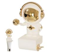 Rouleau à dentifrice - Design astronaute - Avec fonction d'aspiration - Porte-savon robuste pour les mains et le visage - Pour et adultes - Dans la salle de bain