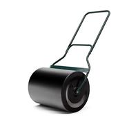 Rouleau à Gazon de Jardin, avec Rouleau à Largeur 50 cm et Dia.40 cm, Capacité de 60L, Fabriquer en Fer Robuste, Remplissage à l'Eau ou Sable, Noir